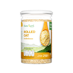 ข้าวโอ๊ตรีดแบน Rolled oat ข้าวโอ๊ต โอ๊ต ไร่พระจันทร์