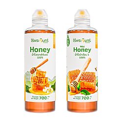 น้ำผึ้ง น้ำผึ้งป่า น้ำผึ้งดอกลำไย Honey ไร่พระจันทร์