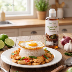 น้ำปลาเจคอมบุ Vegan Fish Sauce น้ำปลาวีแกน น้ำปลาเจ plant based น้ำปลามังสวิรัติ น้ำปลาเจจากสาหร่าย น้ำปลาเจเห็ดหอม เครื่องปรุงเจ